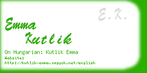 emma kutlik business card